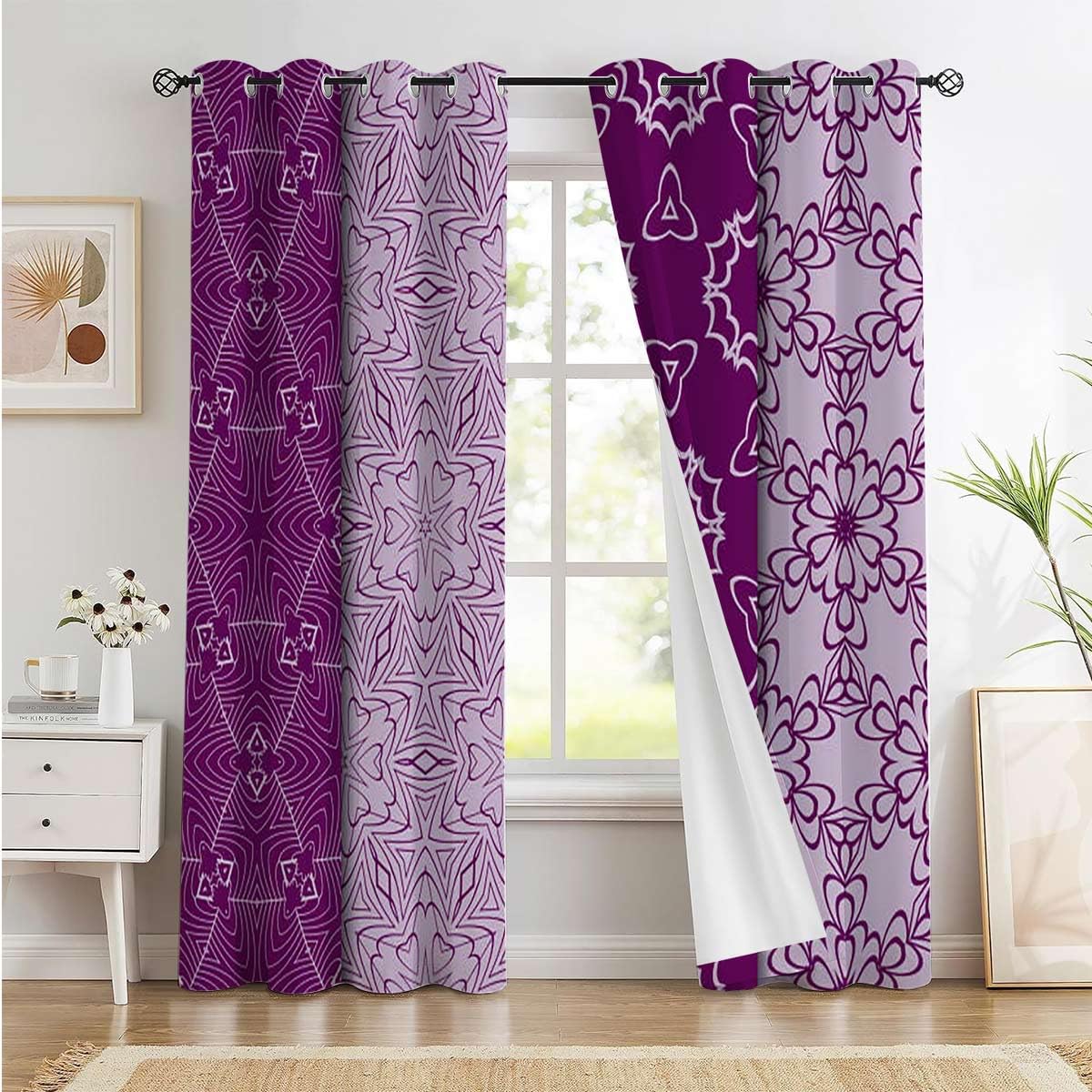 Bagaille CURTAIN ★ CANVAS PLUM Amazon.com: Eggplant Purple Lilac and Burgundy Blackout